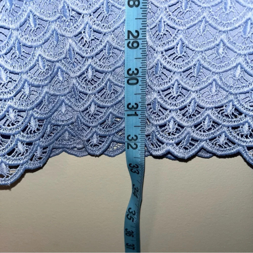 LOFT Blue Crochet Mini Dress Chic and Stylish - Picture 8 of 9